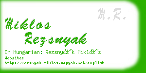 miklos rezsnyak business card